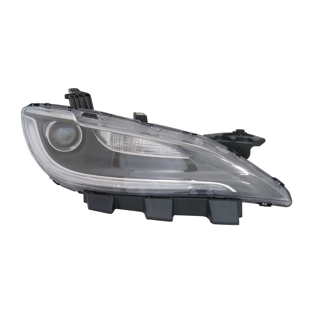 Chrome Passenger Side Halogen Headlight Assembly w/o LED Daytime Running Lamp