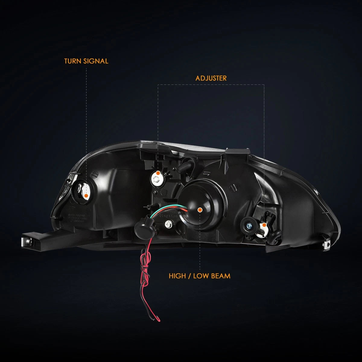 Driver Side Projector Headlight Lamp for Honda Odyssey (2014–2017)