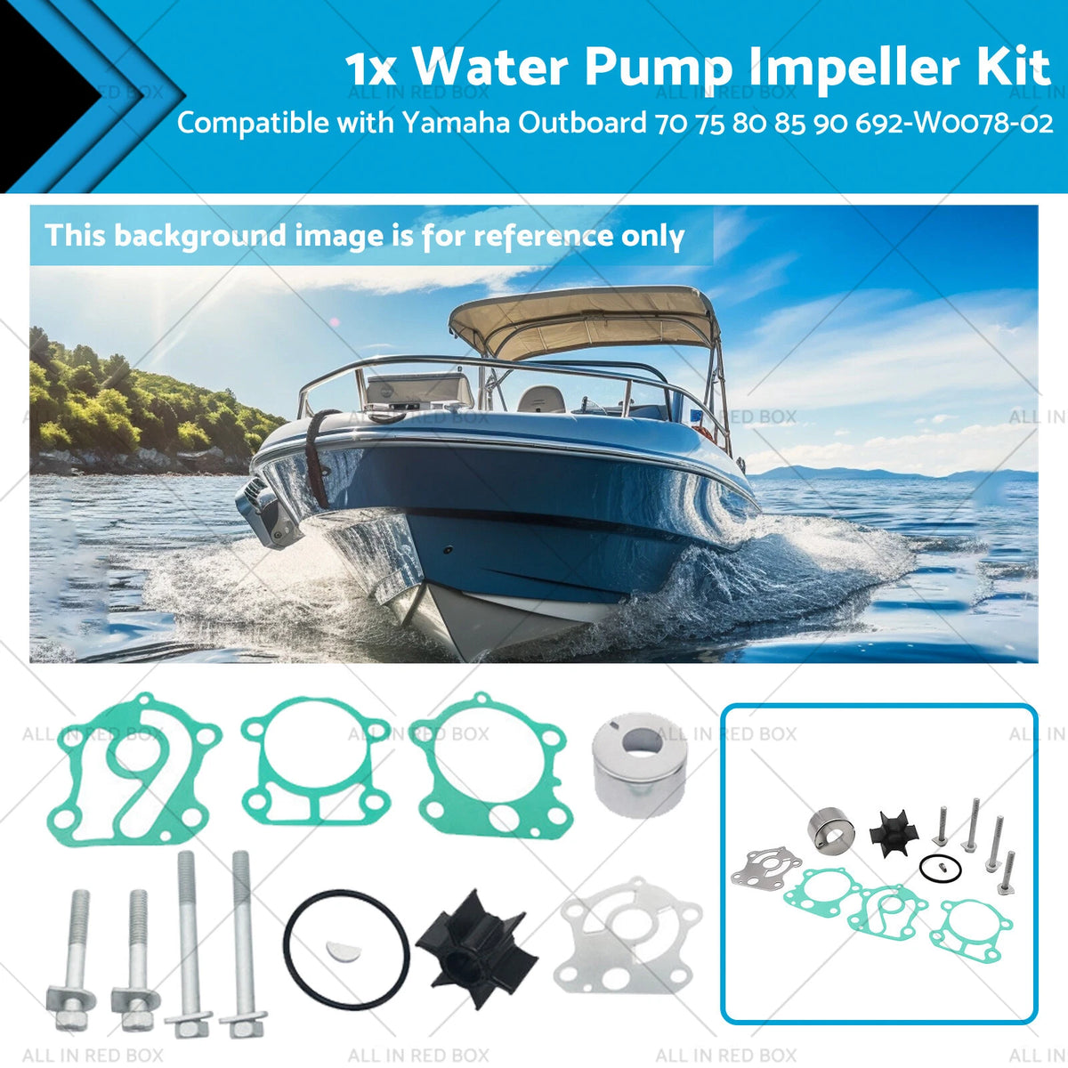 Water Pump Impeller Kit for Yamaha Outboard (70-90) 692-W0078-02
