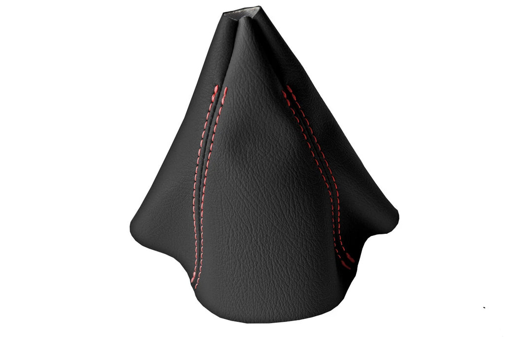 Leather Manual Shift Boot Cover for BMW F30 F31 F32 F33 (2014–2019) Red Stitch