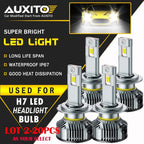 2X AUXITO H7 LED Headlight Bulb 6500K High Low Beam Fog Lamp No Error
