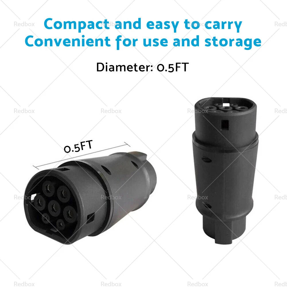 J1772 Type 1 to Type 2 EV Adapter for Tesla Electric Cars (32A)