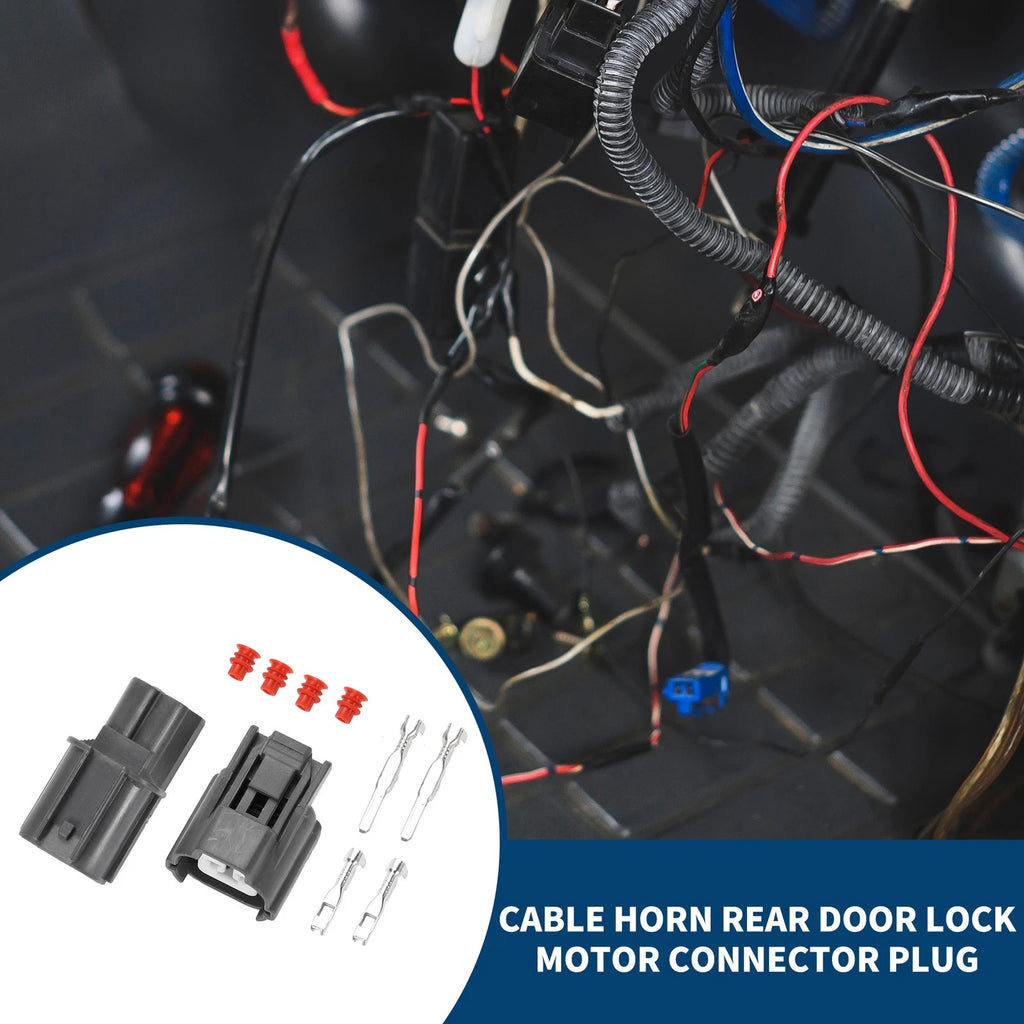 2 Pin Cable Horn Rear Door Lock Motor Connector Plug for Honda 