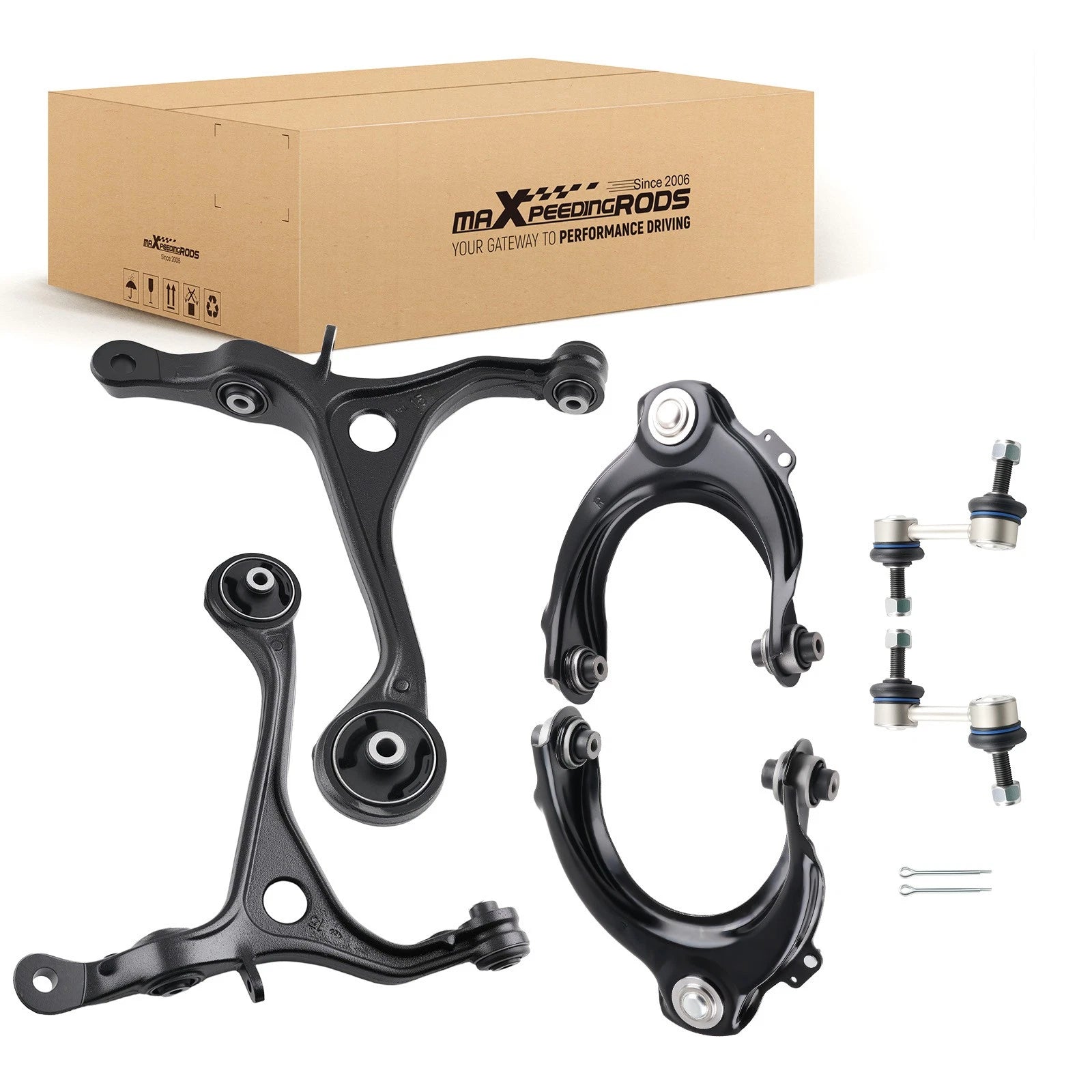 Front Upper Lower Control Arm Sway Bar Links Kit for Honda Accord (2003–2007)