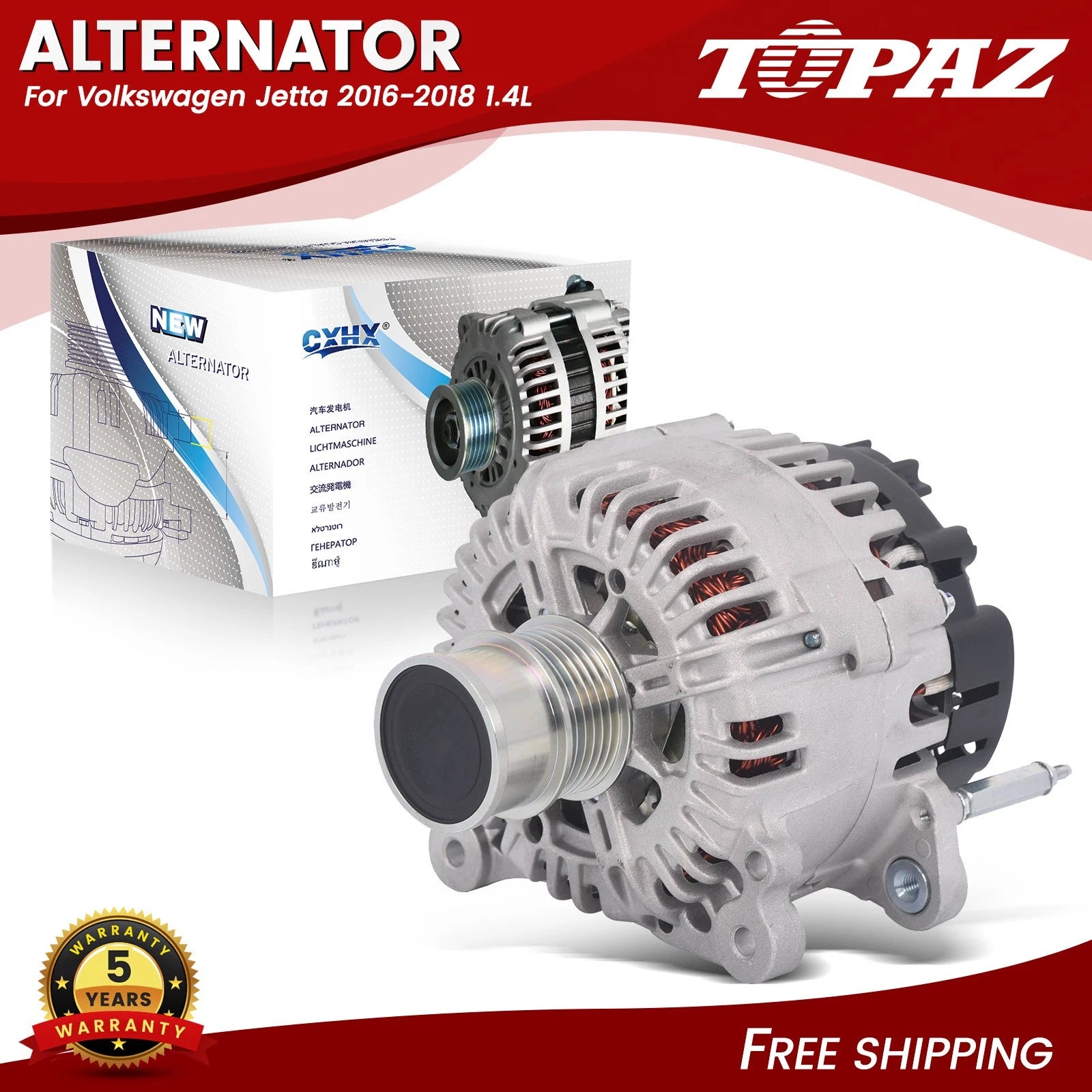 12V 140A Alternator for Volkswagen Jetta (2016–2018)