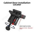 Adjustable ABS Black Door Mounting Clamp for Cabinet Installation (14.5-21 cm)