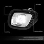 Chrome Housing Full LED Projector Fog Light Lamp for Freightliner Cascadia (2008–2017)