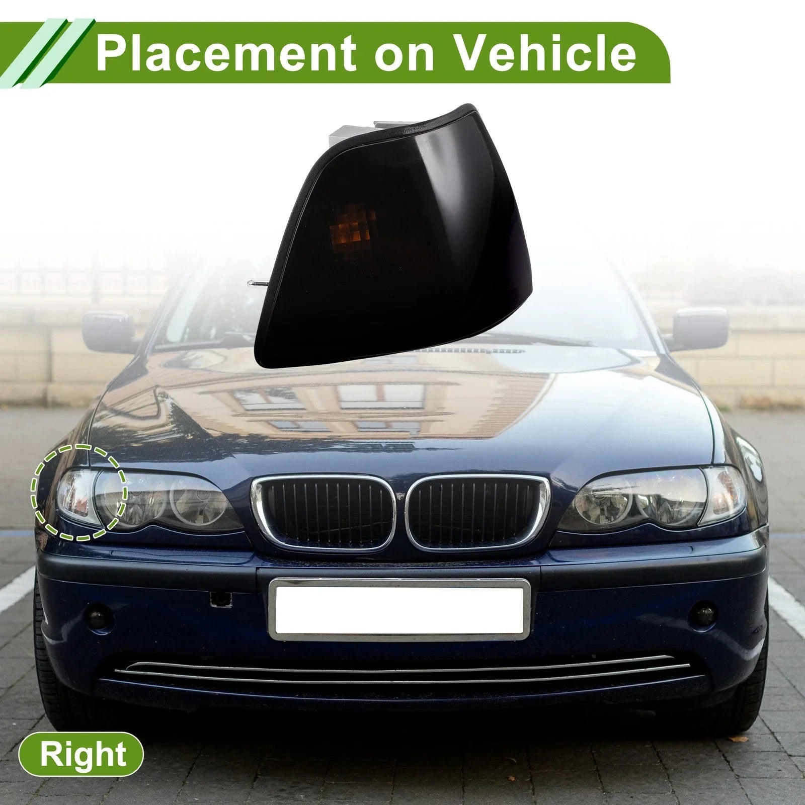 1 x Right Corner Signal Light Cover for BMW 3 Series (1992-1998)