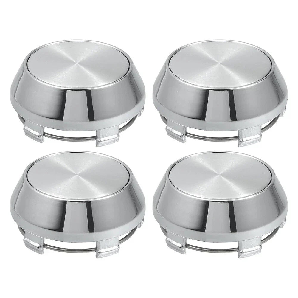 4 x ABS Chrome Silver Wheel Center Cap Rim Hub Cover 60mm for Universal (N/A)