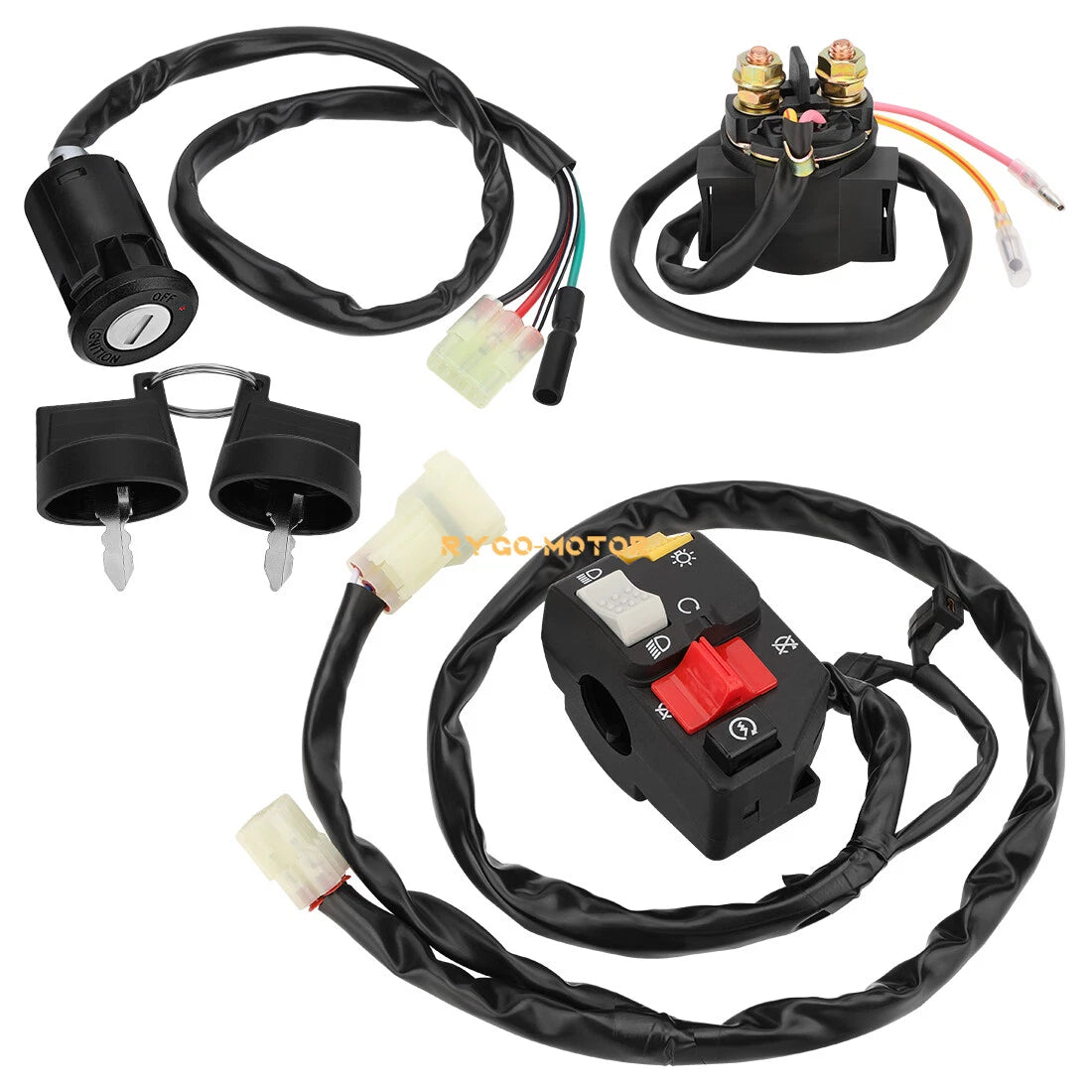 Handlebar Key Starter Relay Switch Kit for Honda TRX400EX Sportrax (1999–2004)