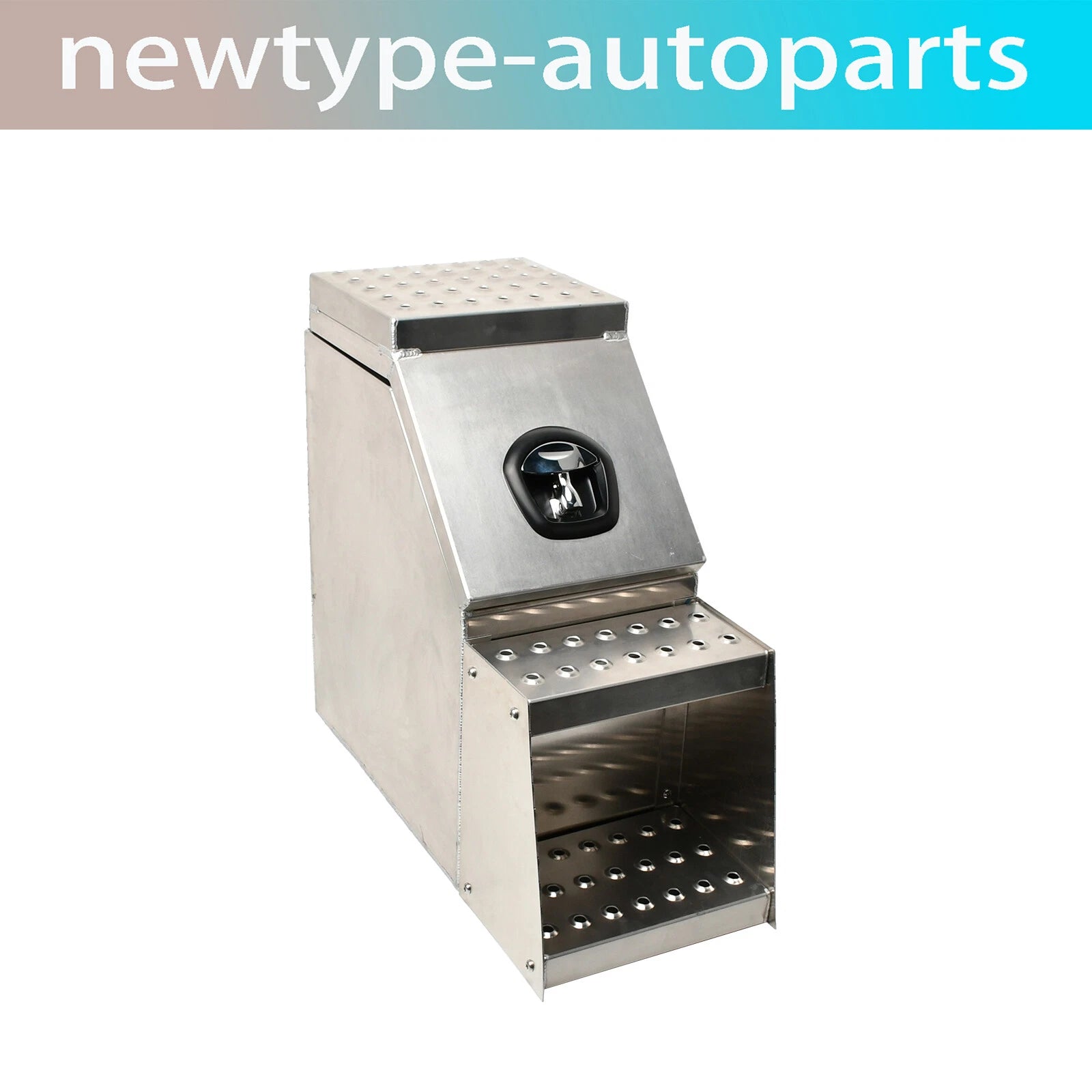 Aluminum Tool Box with Saddle Step for Semi Truck (28"x25"x12")