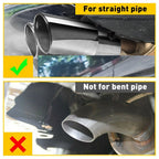 Dual Exhaust Pipe Tail Muffler Tip for Various Cars (Chrome Stainless Steel)