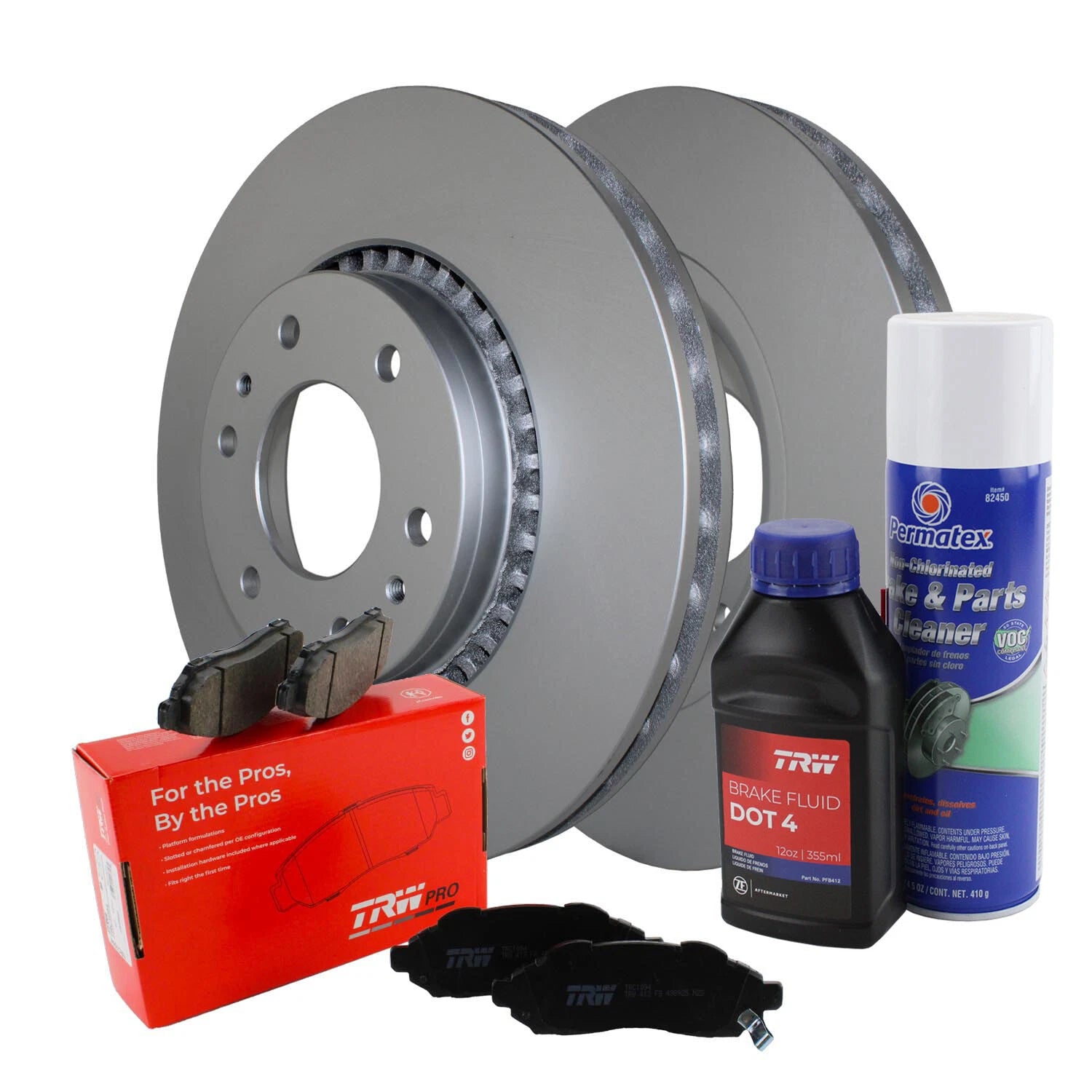 Front Brake Kit 325mm Rotors TRW Pro Ceramic Pads for Buick Chevy GMC Isuzu Saab