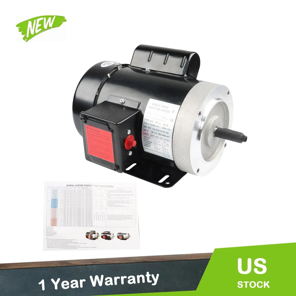 Electric Motor 1/2HP 56C Single Phase TEFC for General Purpose (YYYY–YYYY)