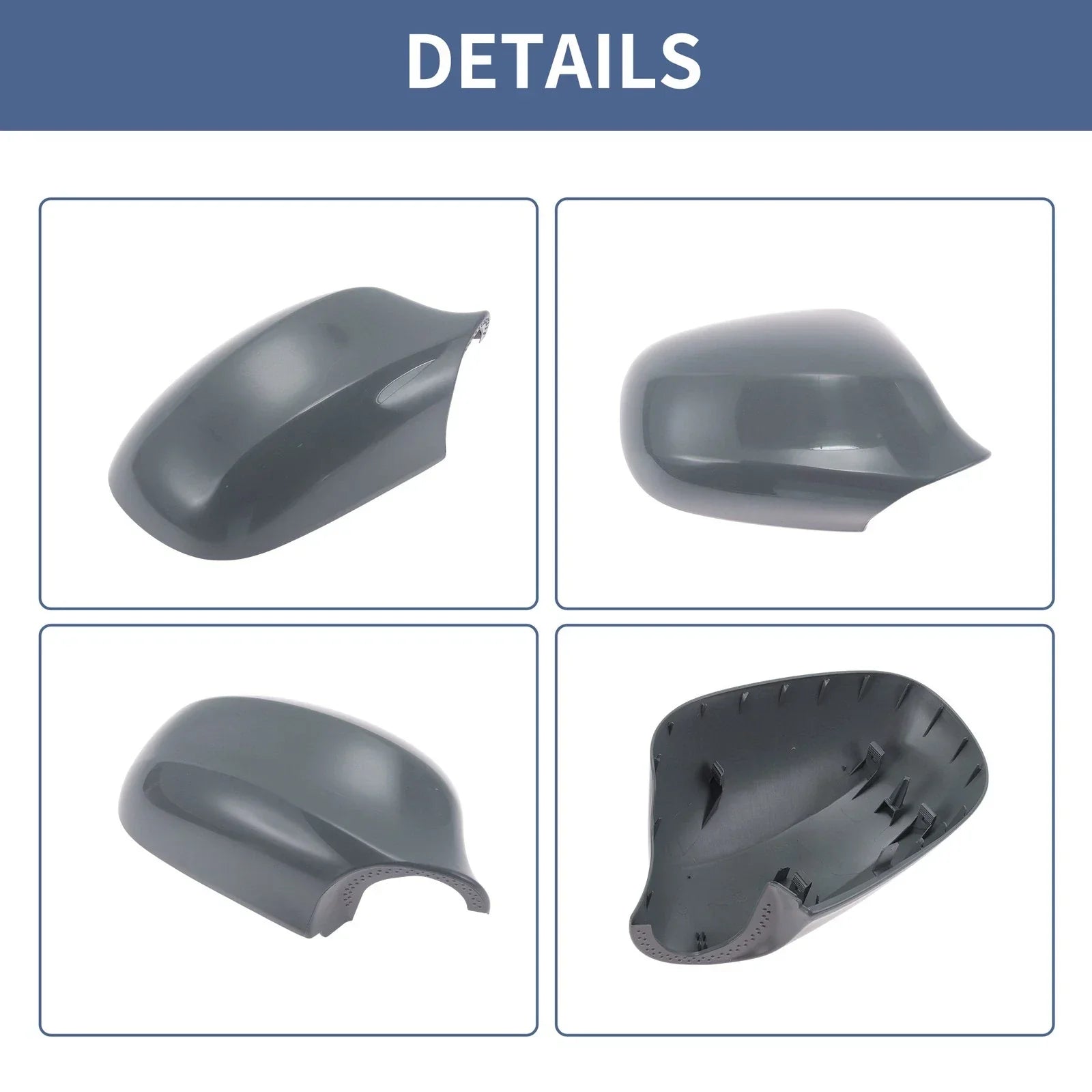 Right Passenger Side Mirror Cover Cap Grey for BMW 3 Series E90/E91 (2005-2012)