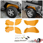 Set of 2 Front & Rear Inner Fender Mud Guards for Jeep Wrangler JK (2007–2018)