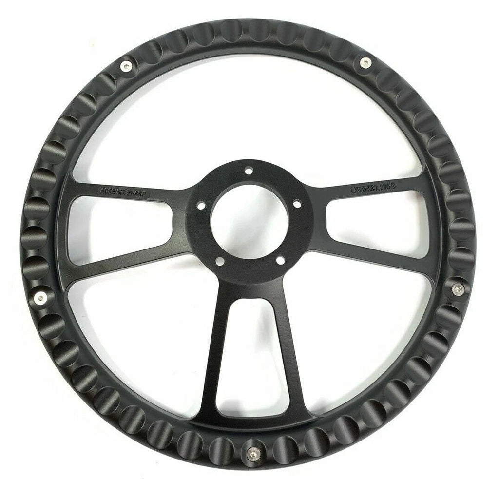 14 Inch Billet Steering Wheel Carbon Fiber Wrap for Universal Fit