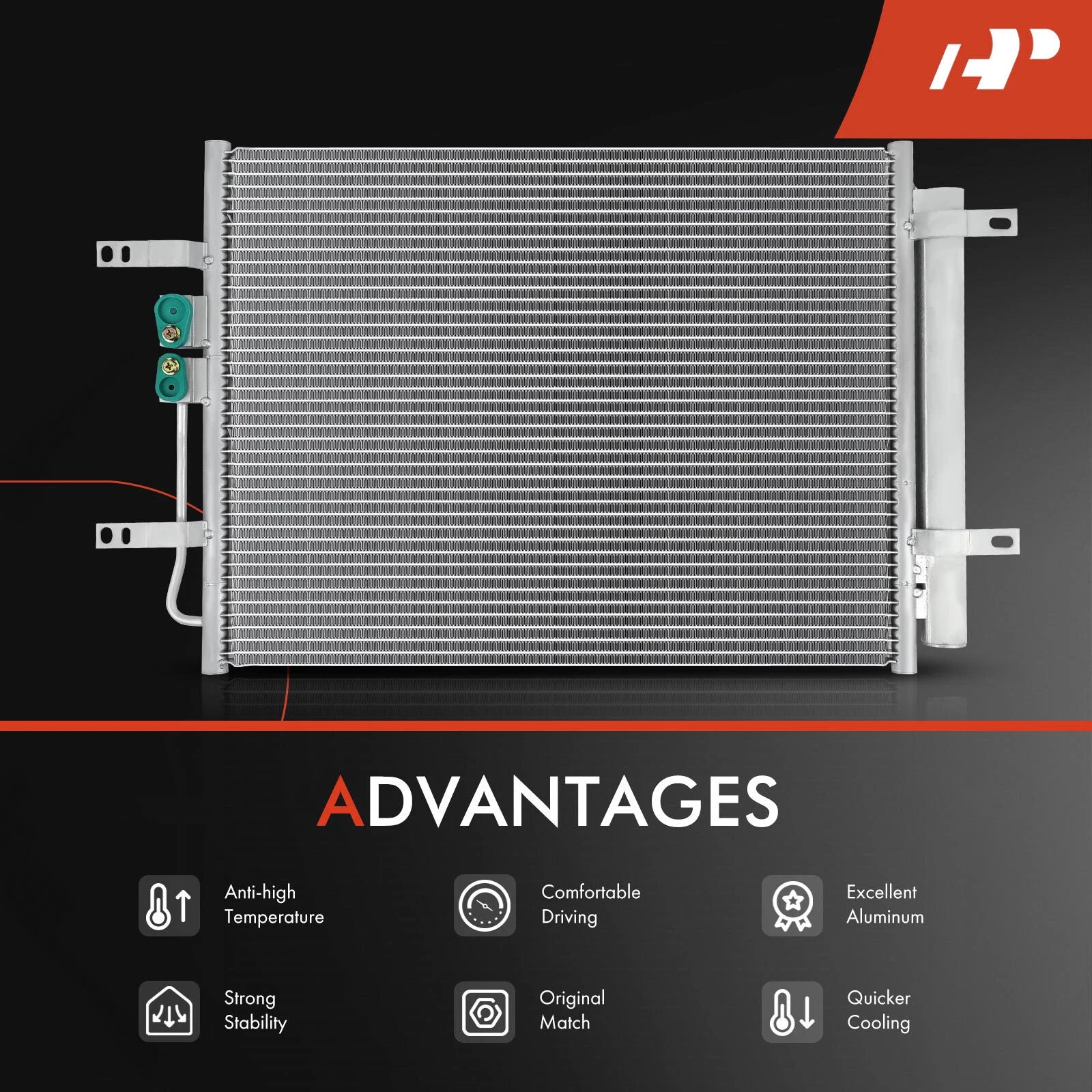 A/C Condenser with Bracket & Receiver Drier for Hyundai Ioniq (2017-2020)