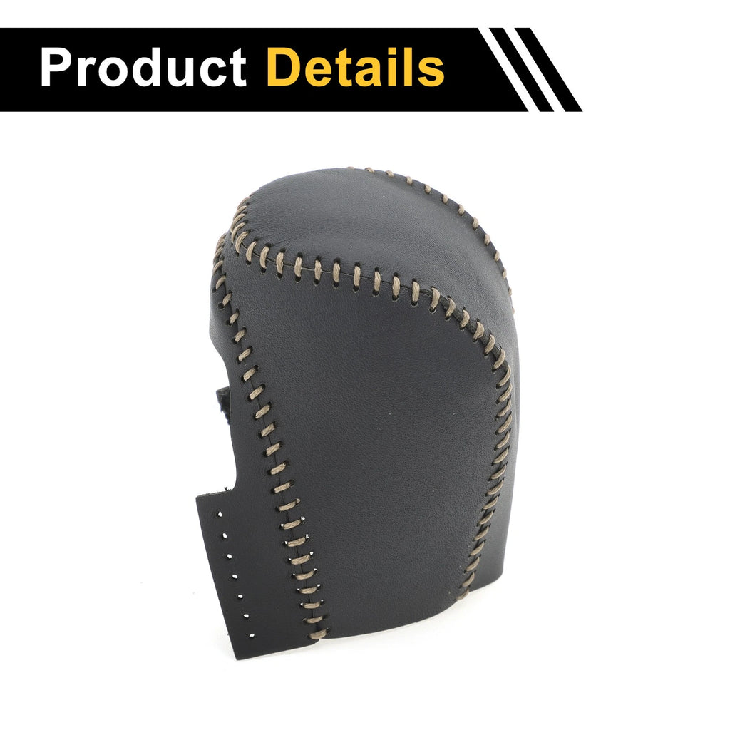 1 Pc Gear Shift Knob Cover for Honda Civic (2016–2021) Black Beige Faux Leather