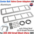 Center Bolt to Perimeter Valve Cover Adapters for Chevy 305 350 SBC (–)