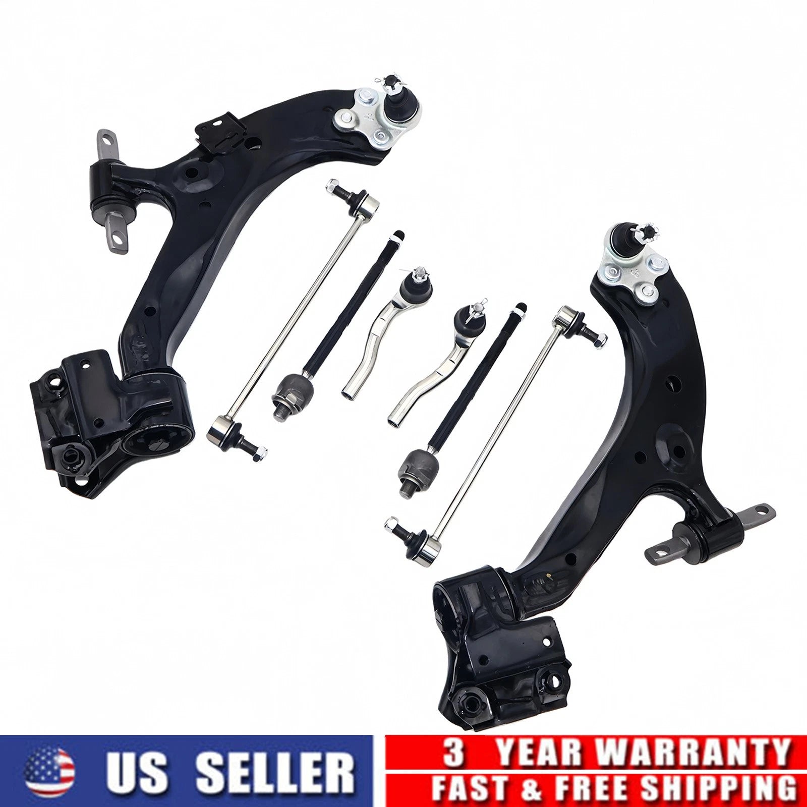 Front Lower Control Arm Kit with Ball Joints & Tie Rods for Honda CR-V (2015–2016)