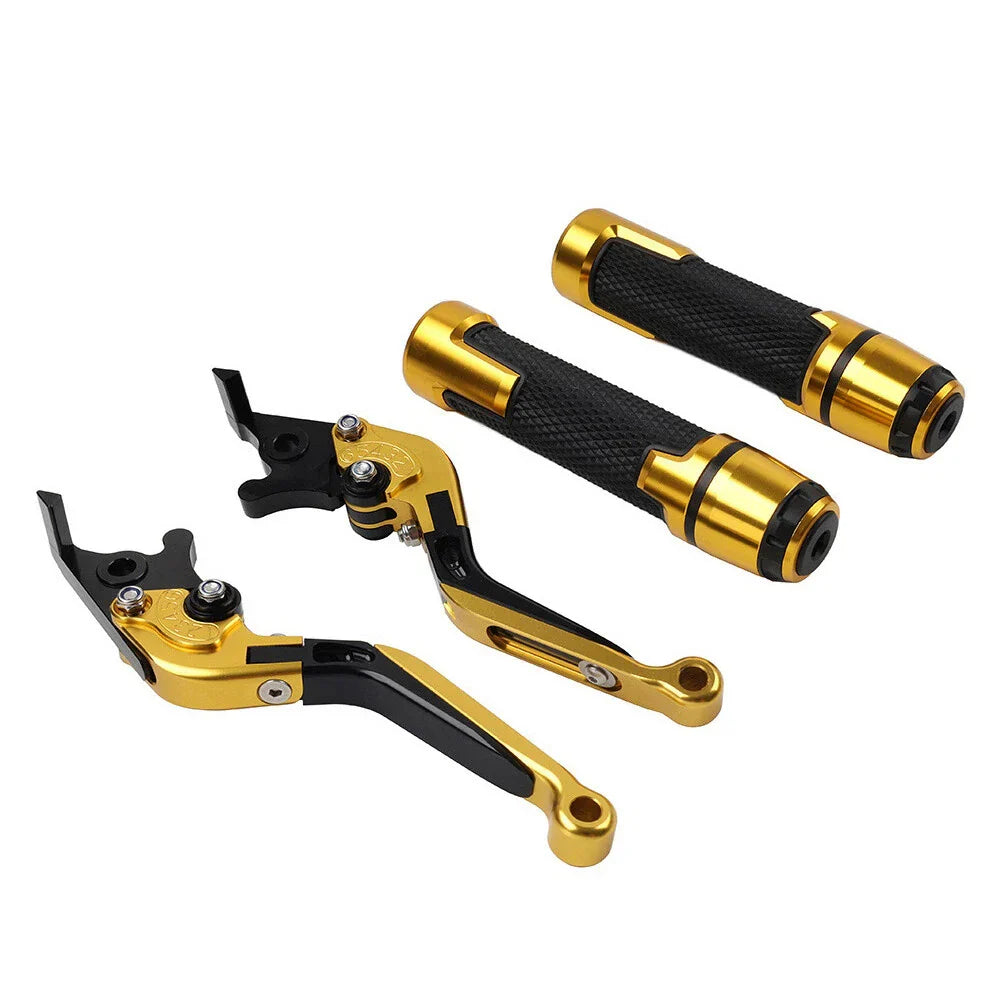 Gold Extendable Brake Clutch Levers Grip Set for Ducati Monster (2009-2015)