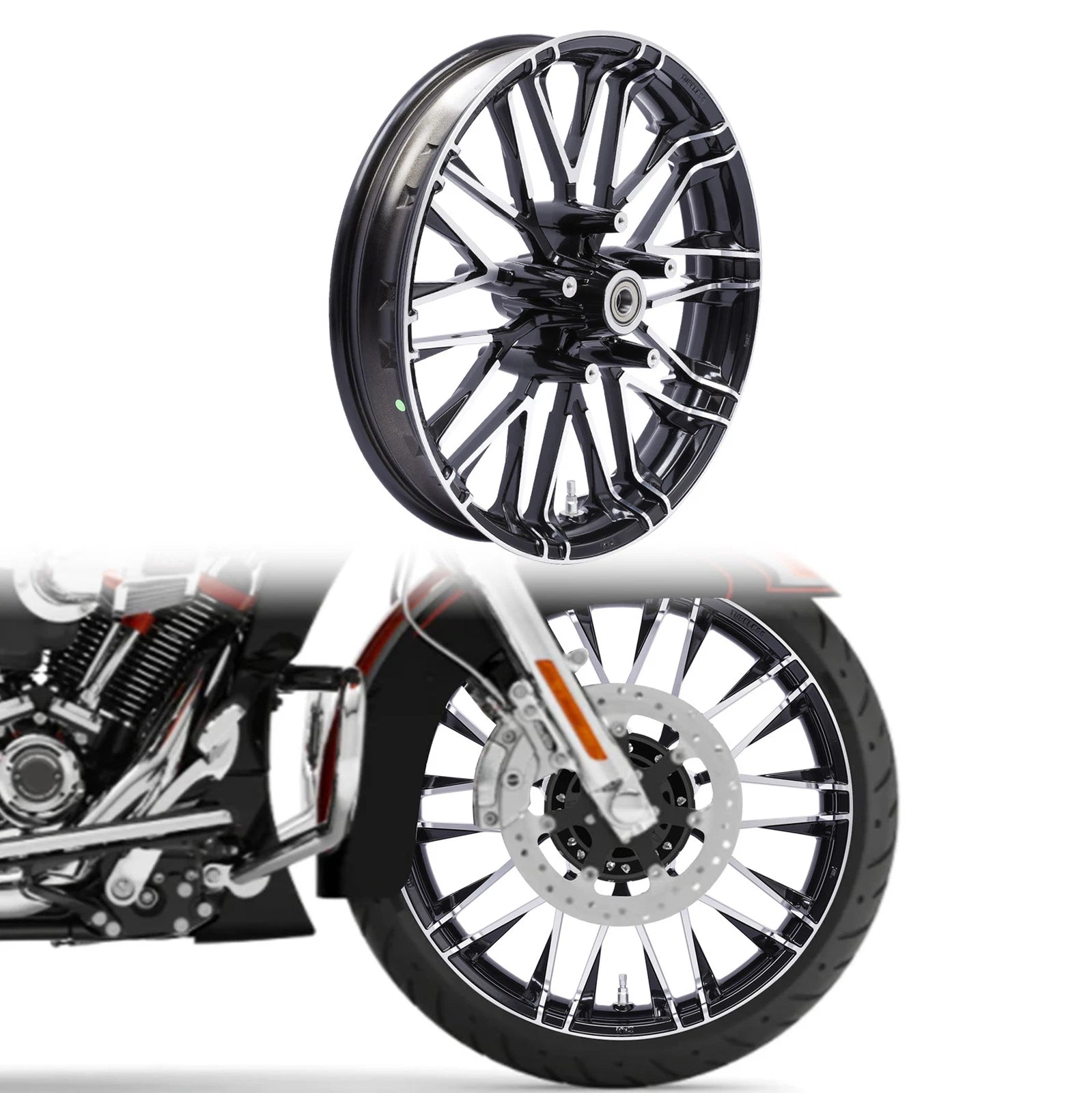 21" Front & 18" Rear Wheel Rim for Harley Touring (2008–2023)