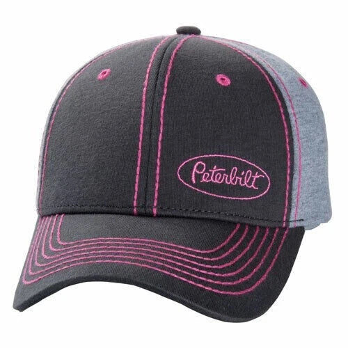 Ladies Pink Stitching Jersey Cap for Peterbilt Motors Trucks