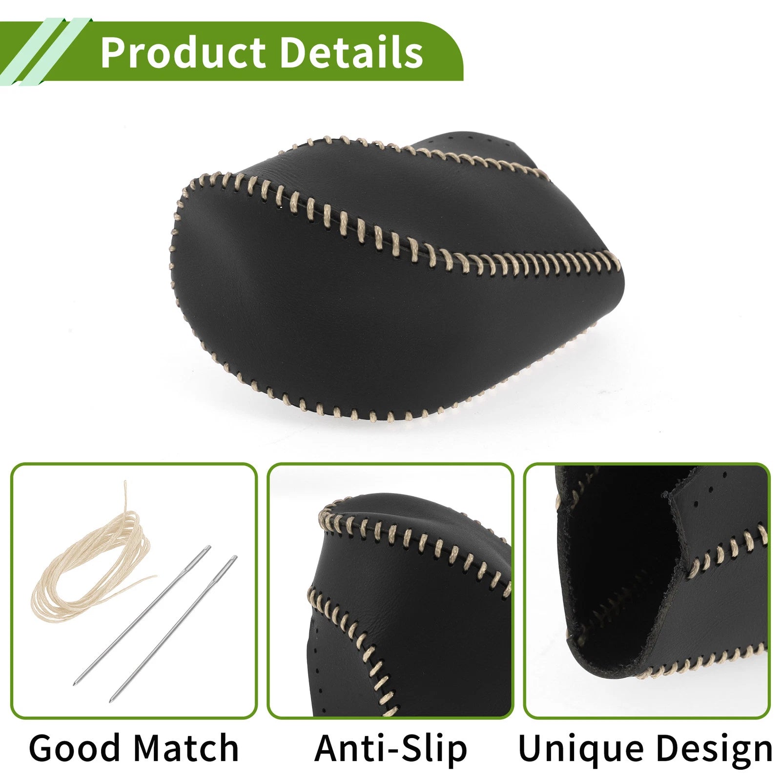 Gear Shift Knob Cover for Toyota Highlander (2008–2013) Black Beige