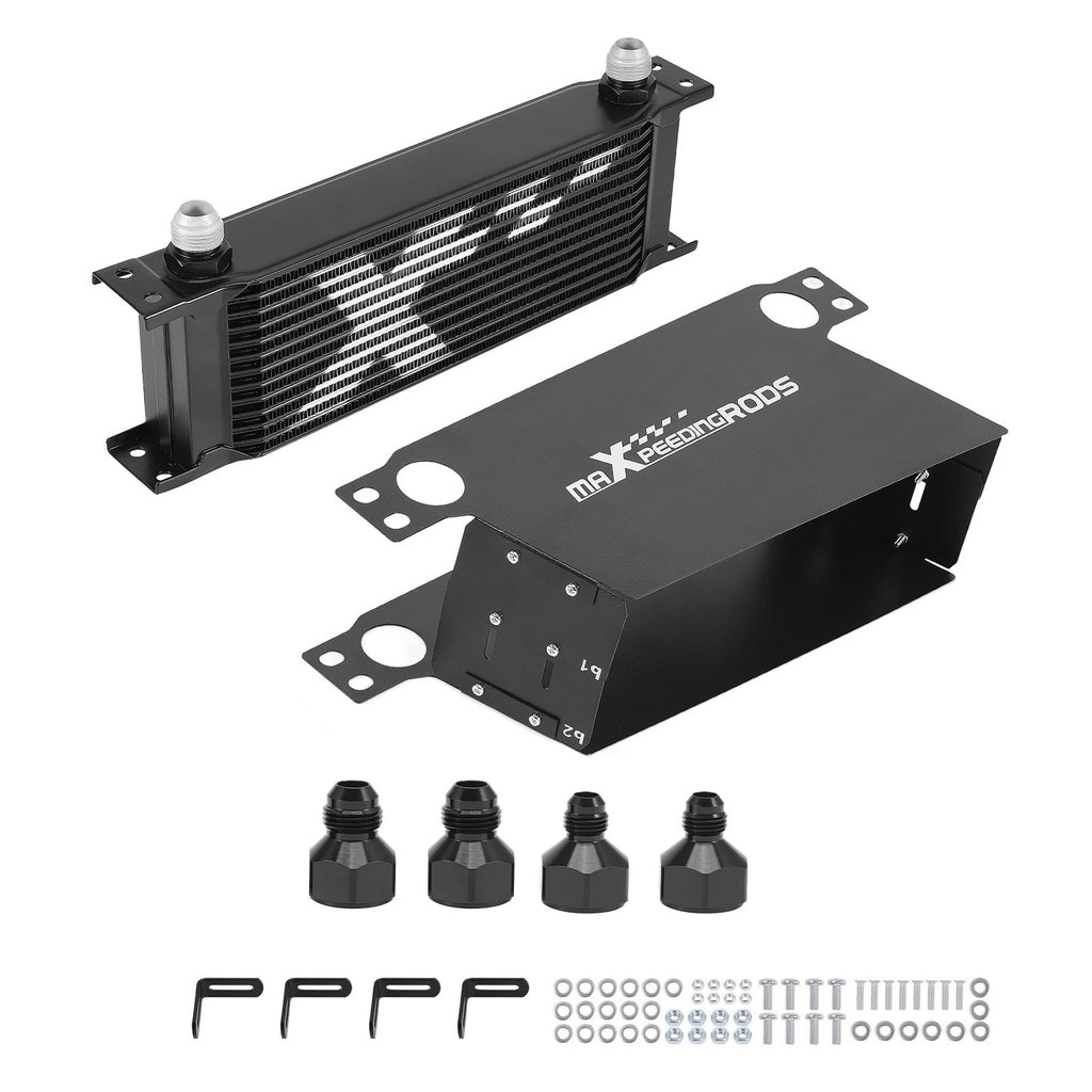 13 Row Oil Cooler 10AN for Universal Applications (Aluminum Black)