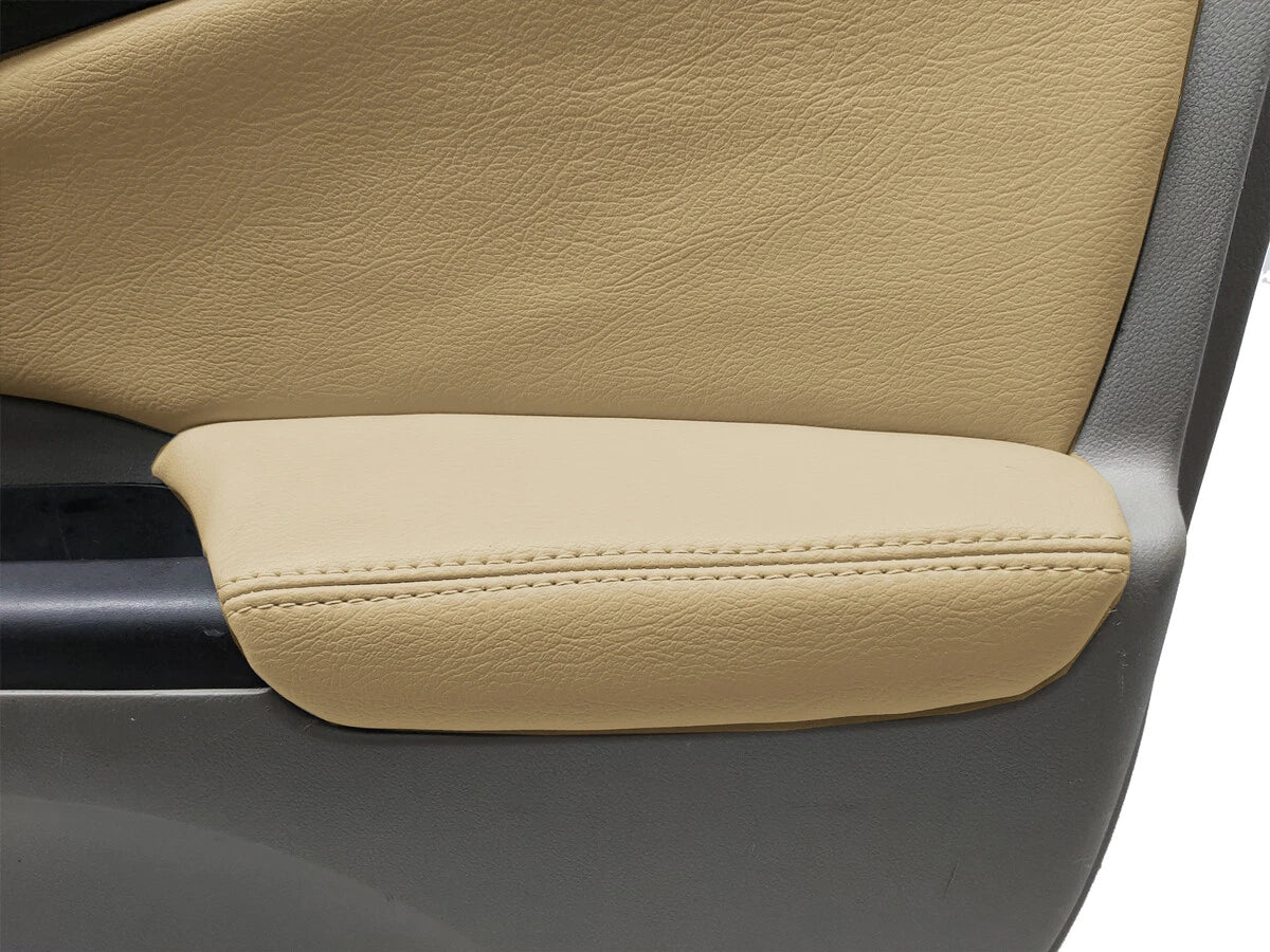 Front Armrest Door Panel Cover for Honda CR-V (2012–2016) Beige PVC Leather