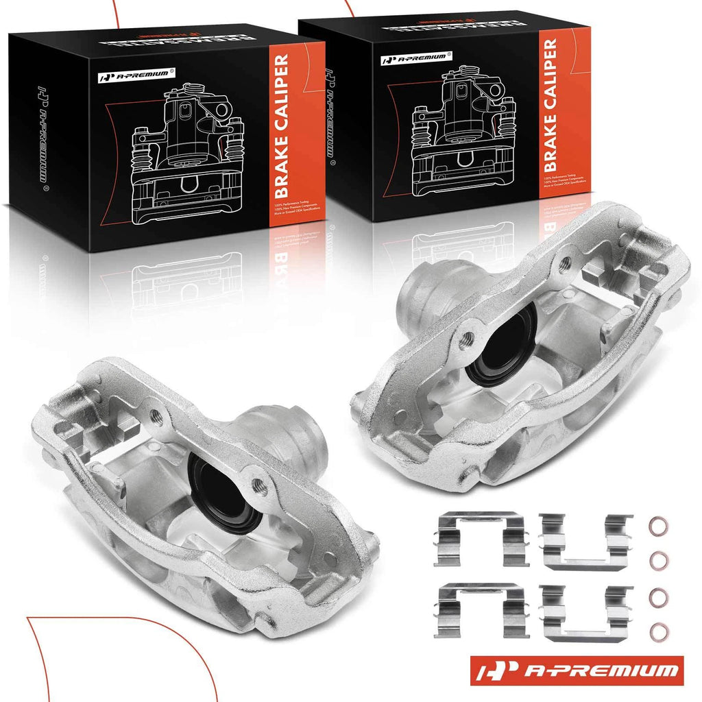 Pair Front Brake Calipers with Bracket for Ford Focus (2008–2011)