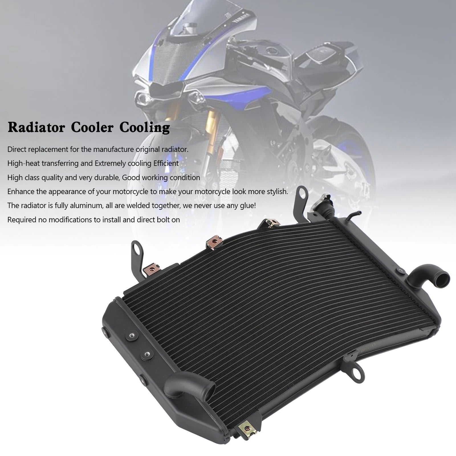 Aluminium Engine Radiator for Yamaha YZF R1 R1M R1S (2015–2023)