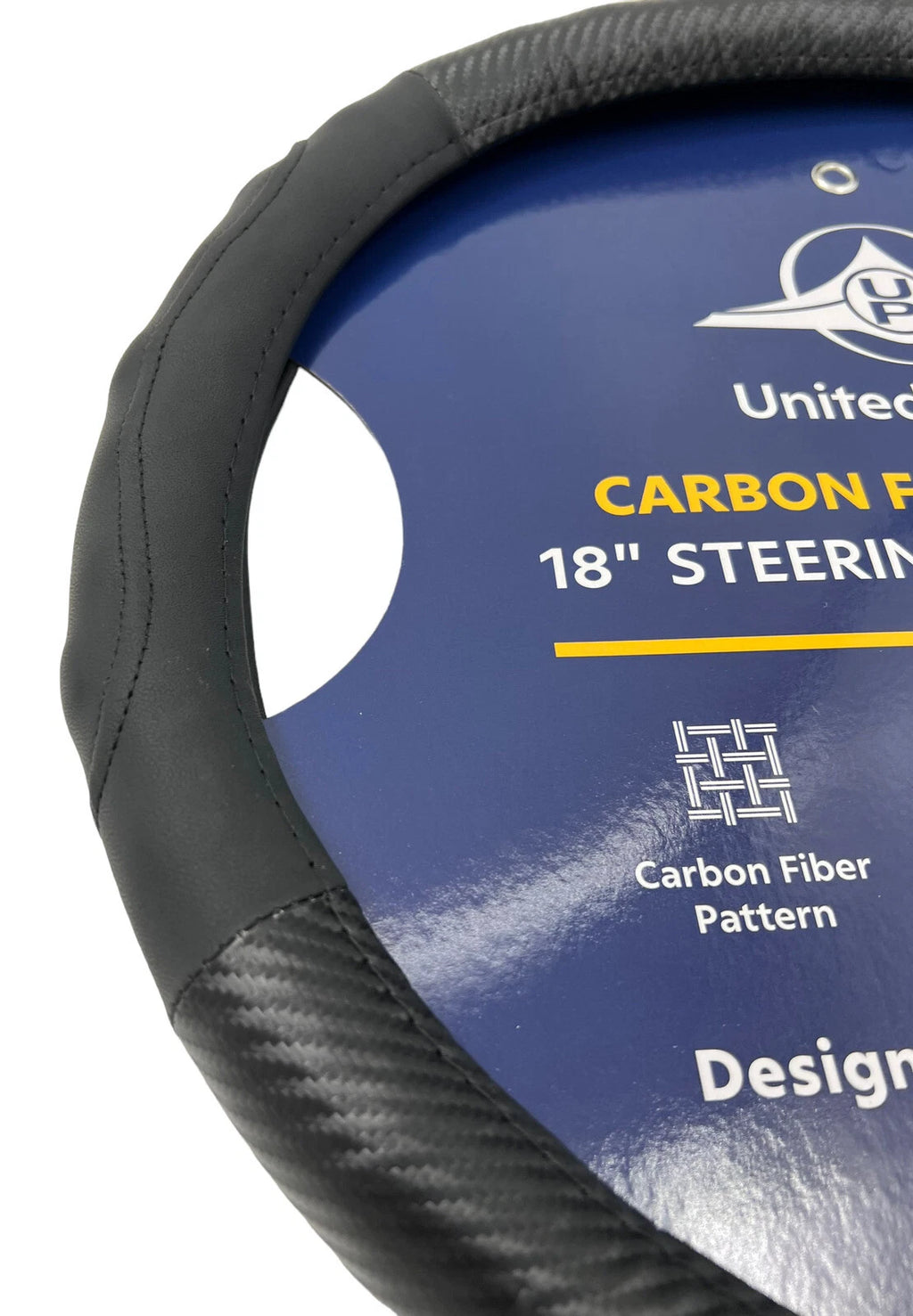 Steering Wheel Cover Style 18 Inch for Peterbilt Kenworth Black Carbon Fiber