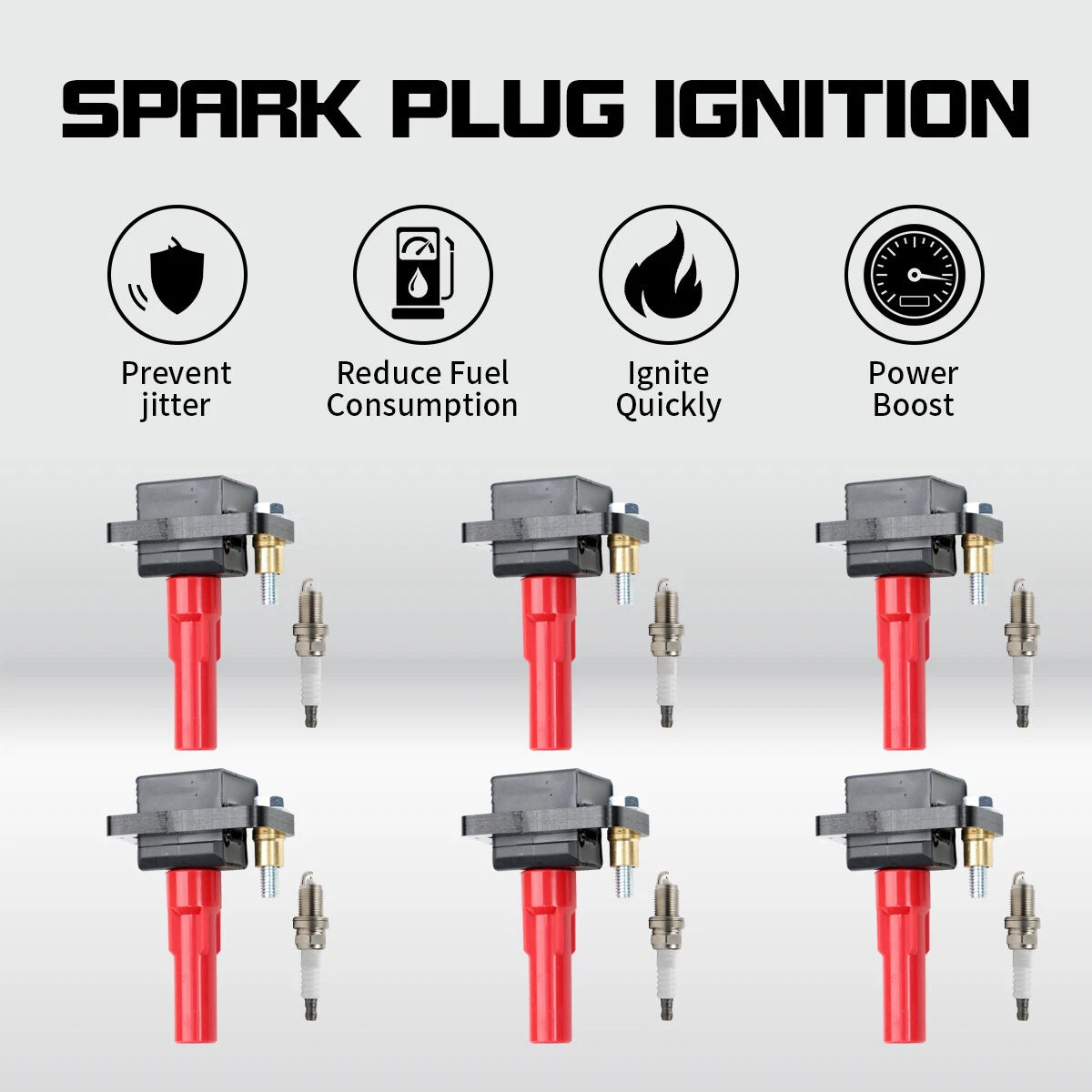 6X Ignition Coil & Iridium Spark Plug for Subaru Tribeca Outback Legacy (2005–2014)