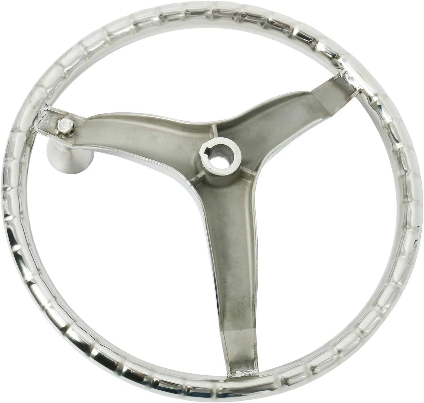 3 Spoke Stainless Steel Steering Wheel for Boat (13.5" Dia)