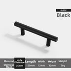 Stainless Steel Handle for Cabinet Drawer Dresser Wardrobe (Dark Black)