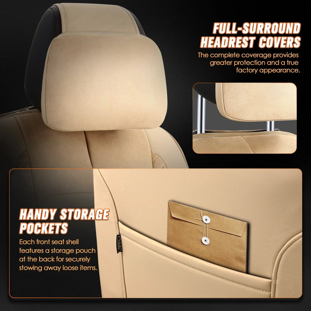 Front Row Bucket Seat Cover Cushion Protector for Universal Vehicles (All Years)