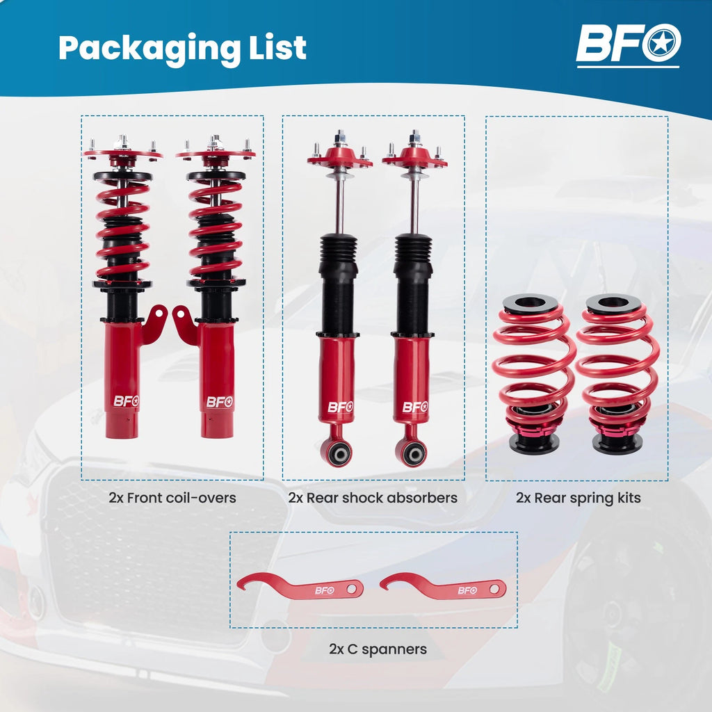 BFO Coilovers Struts Lowering Kit for BMW E46 3 Series (1998–2006)