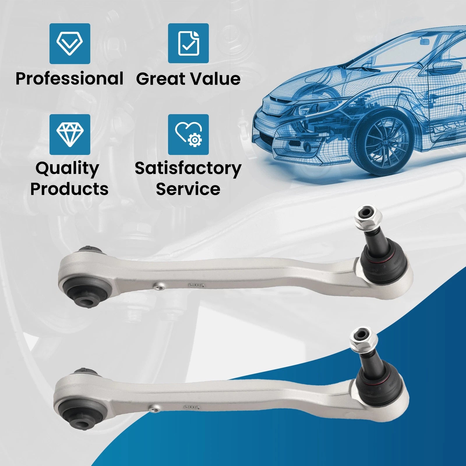 Front Suspension Lower Rearward Control Arms for Cadillac CTS (2014–2019) RWD