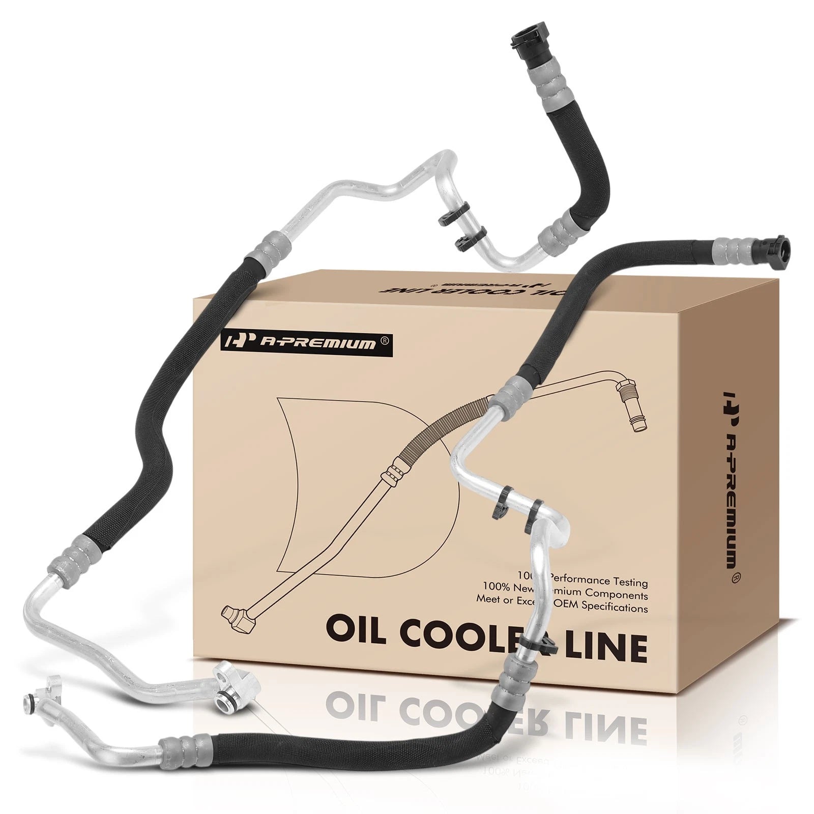 2X Inlet & Outlet Engine Oil Cooler Line for BMW F10 550i 650i 750i (2011–2017)