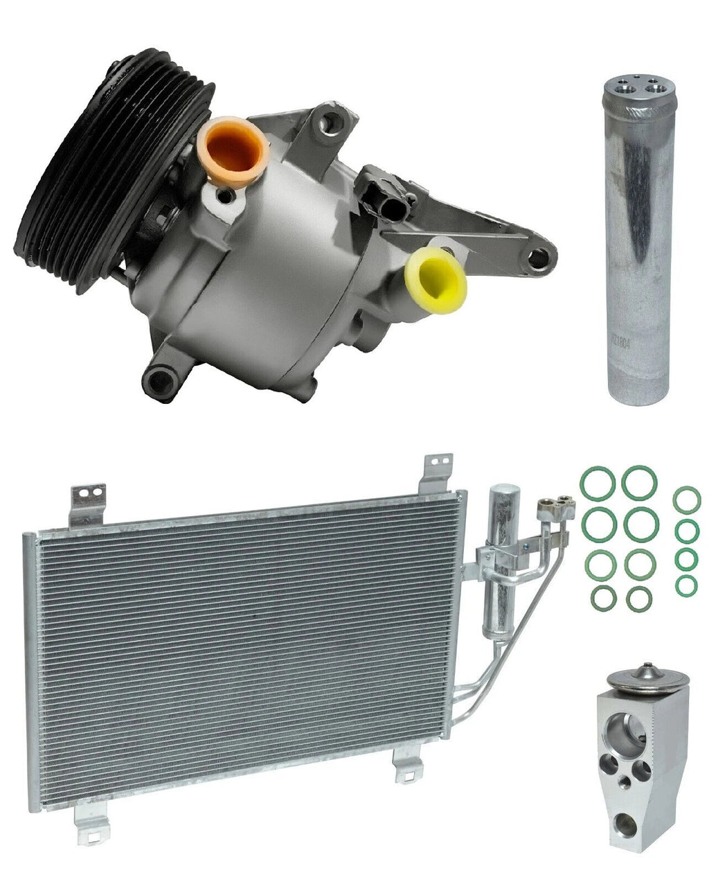 AC Compressor Kit W Condenser for Mazda CX-3 2.0L (2018–2018)