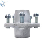 Set of 4 Galvanized 5-Bolt Trailer Hubs for 5 on 4-1/2" Lug Pattern