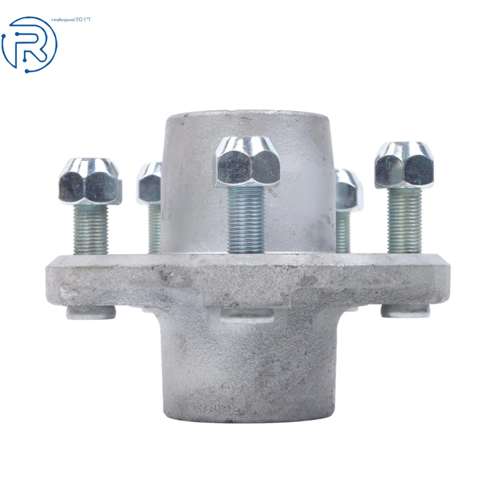 Set of 4 Galvanized 5-Bolt Trailer Hubs for 5 on 4-1/2" Lug Pattern