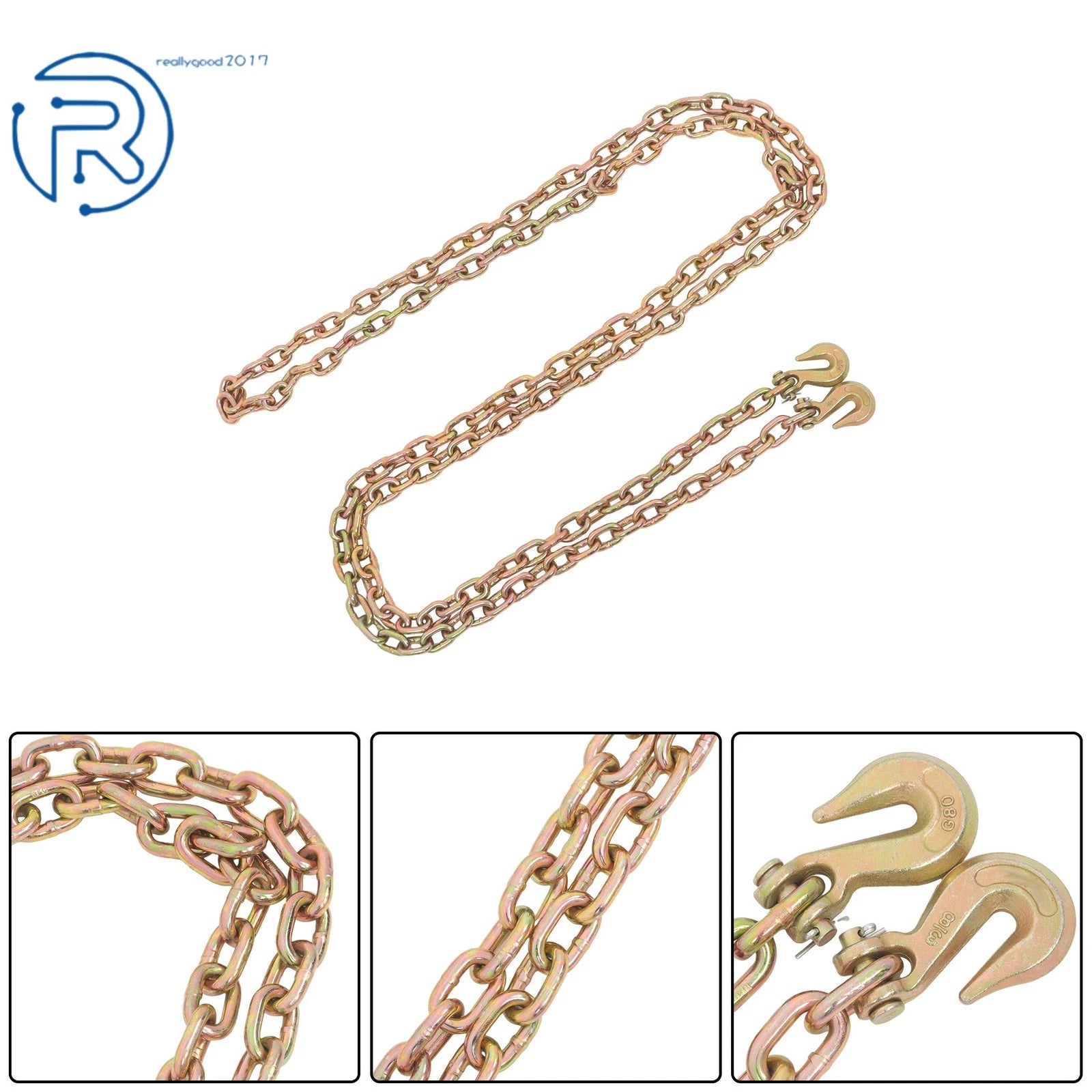 2X 3/8" G80 Tow Chain Tie Down Binder for Flatbed Truck Trailer