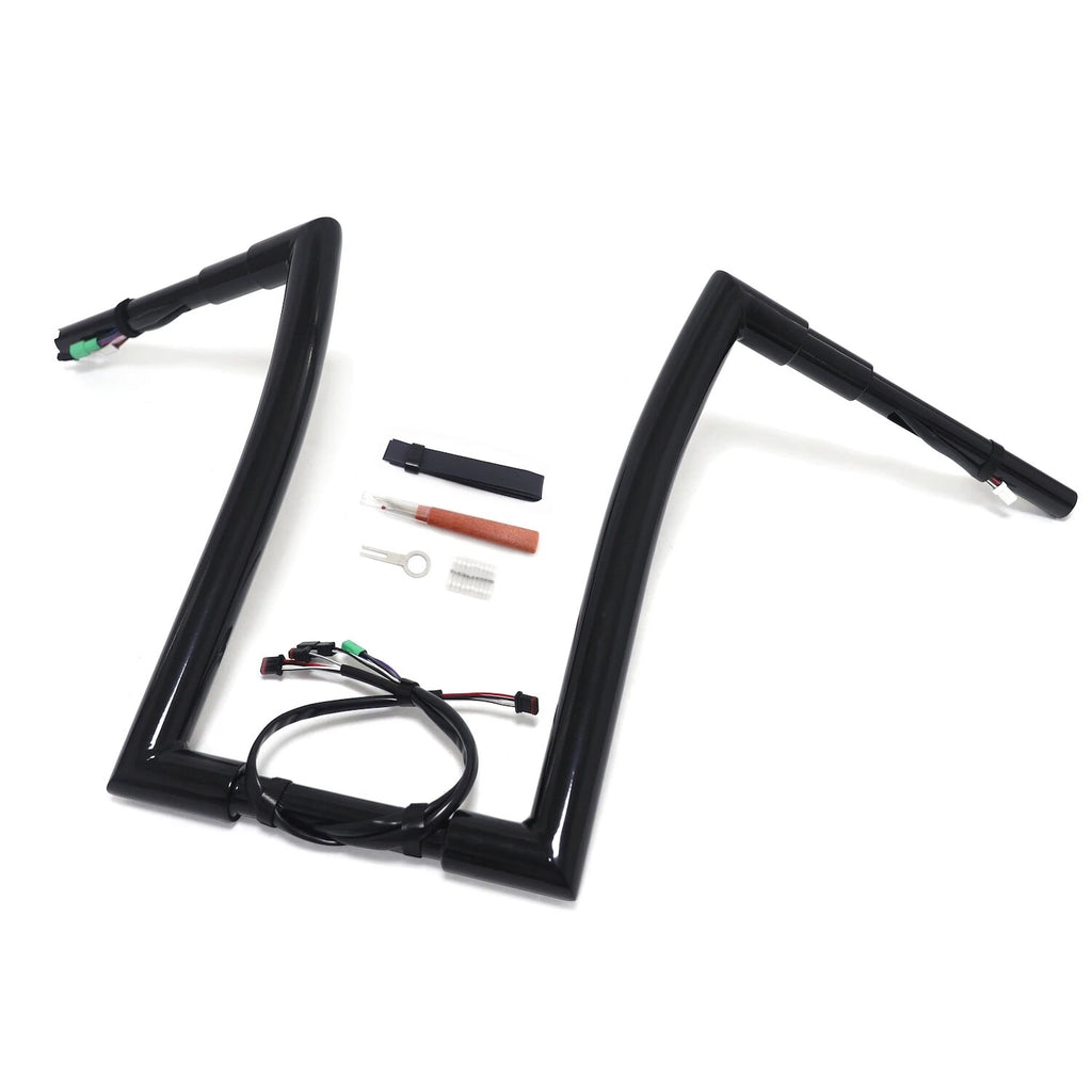 16" Black Prewired Pre-drilled Handlebar for Harley Road King FLHR (2014–2015)