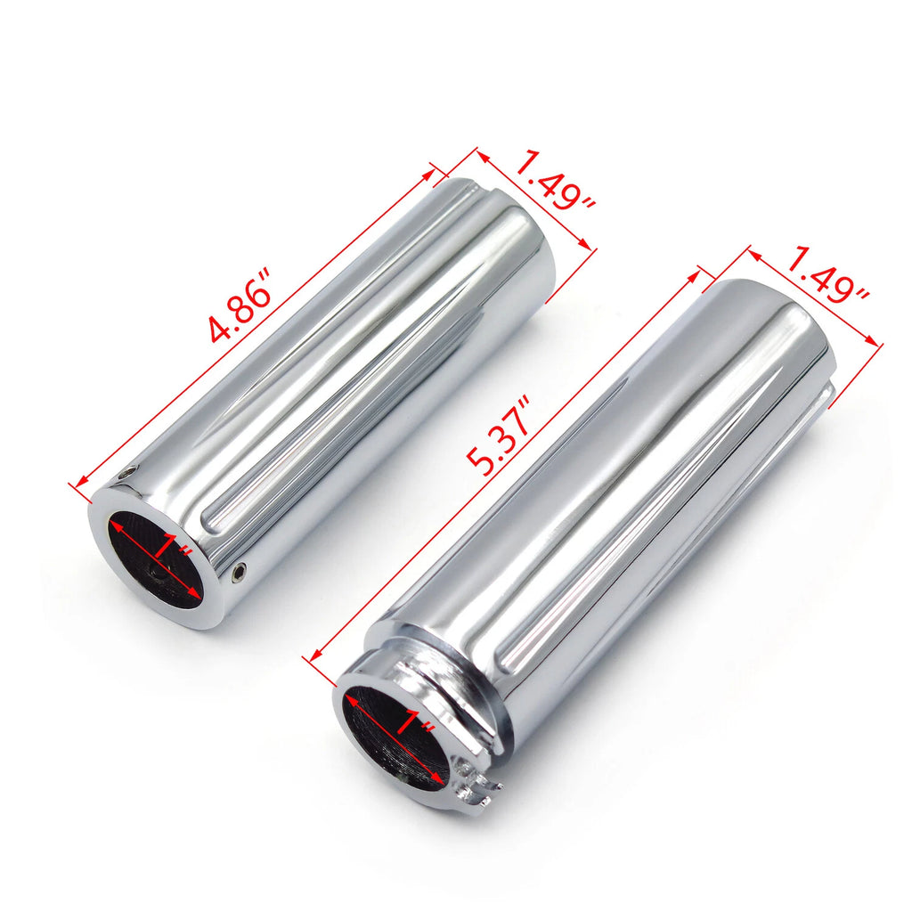 Chrome Cross 1" Hand Grips for Harley Electra Glide, Suzuki Marauder (1600, 800)