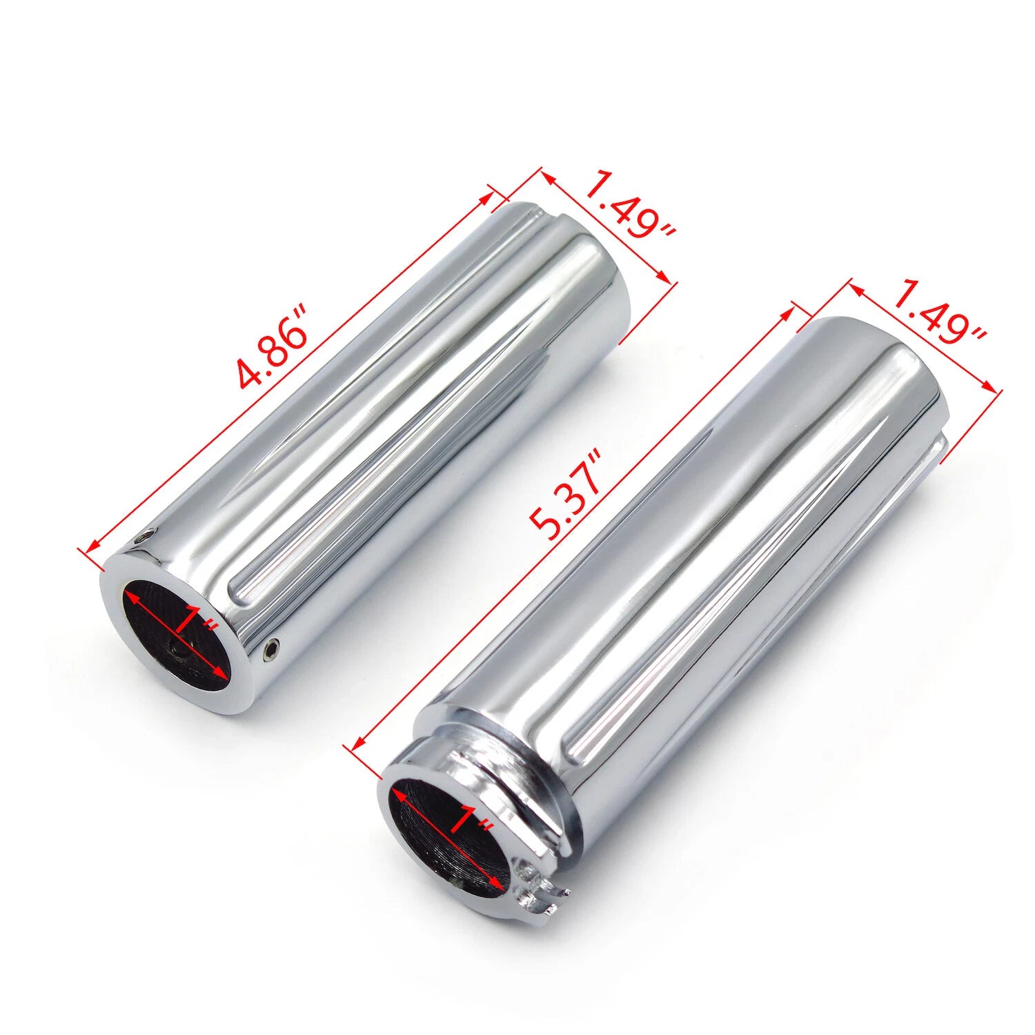 Chrome Cross 1" Hand Grips for Harley Electra Glide, Suzuki Marauder (1600, 800)