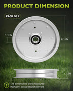 2X AUC10172 Deck Flat Idler Pulley for John Deere Z335E Z525E Z535M Z535R