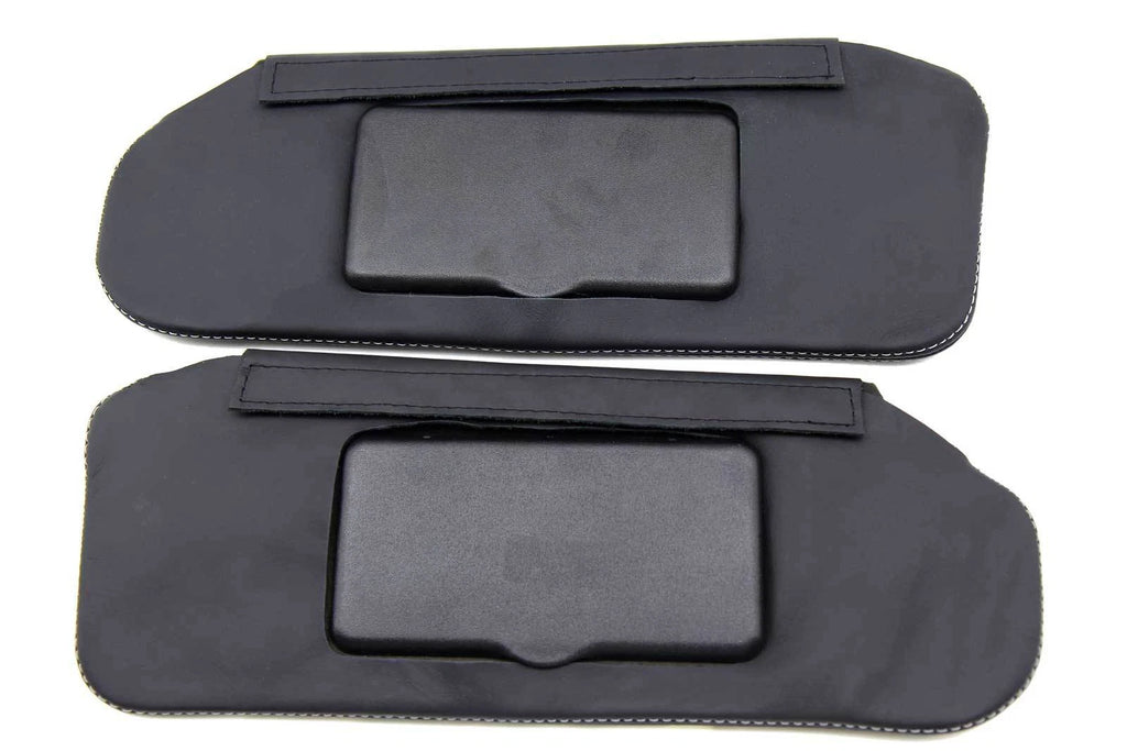 Sunvisor Leather Synthetic Covers for Camaro Firebird (1993–2002) Gray Stitch